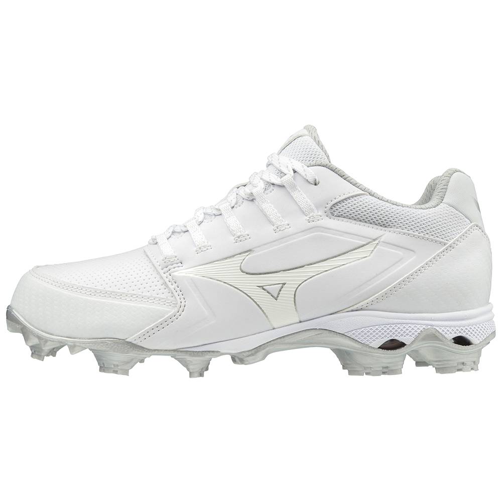 Tenis Softball Mizuno 9-Spike Advanced Finch Elite 4 TPU Molded - Mulher - Branco - BHAPQ3625